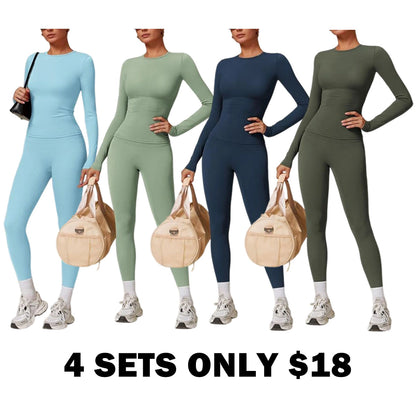 Skinny Tee & High Waist Leggings Tracksuit Set
