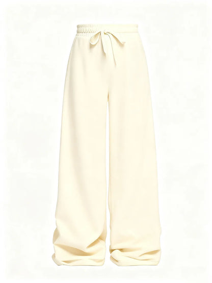 Solid Color Drawstring Pants