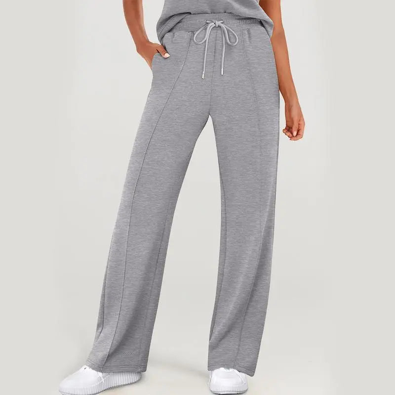 Women's Summer 2 Piece Outfits Casual Sleeveless Sweatsuits Matching Wide Leg Tracksuits Lounge Sets Women Basic Vacation Outdoor Outfit Sets Womenswear