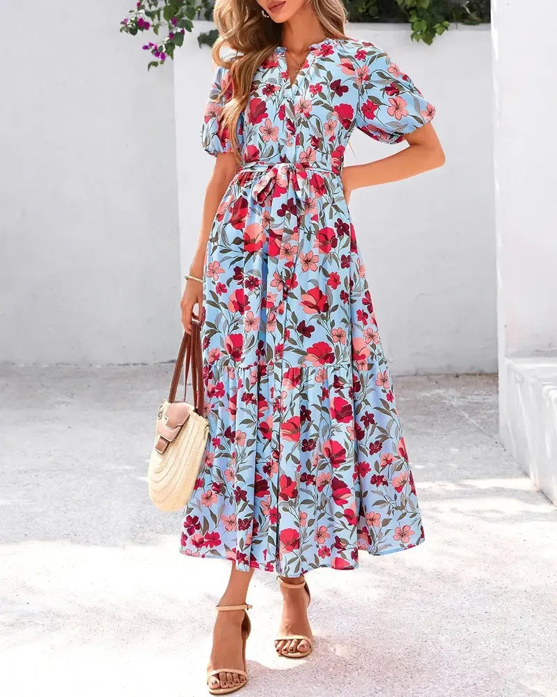Women Summer Floral Maxi Dresses