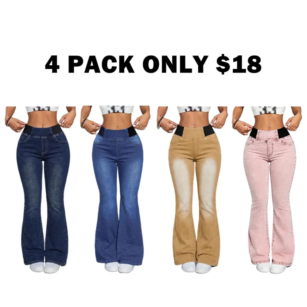 Y2K 2026 Women's Back Shirred Jeans