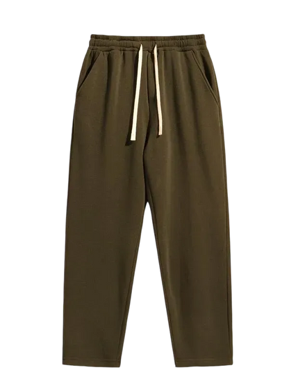 Men's Regular Fit Solid Drawstring Waist Sweatpants