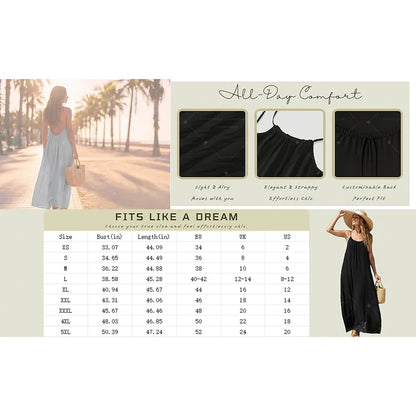 Womens Summer Casual Sleeveless Backless Cami Sundress 2026 Vacation House Dress