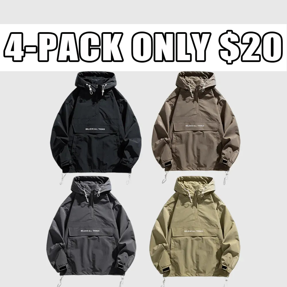 Men's Half Zip Windbreaker Jacket