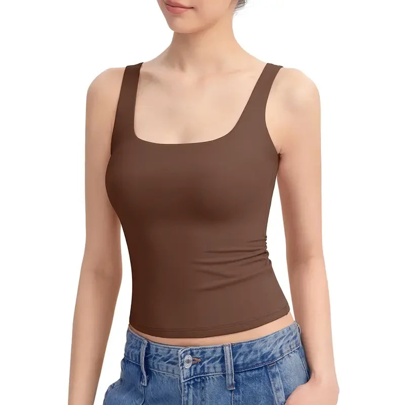 Women's Square-Neck Spaghetti Strap Tank Top