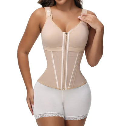 Women with Bra Tummy Control Girdle Workout Shapewear with Adjustable Shoulder Strap
