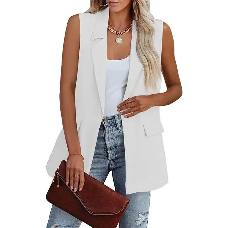 Women's Sleeveless Blazer Vest