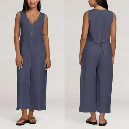 Women Button Down Jumpsuits