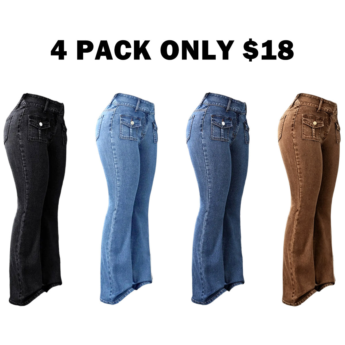 Women's Pocket Stretchy Jeans