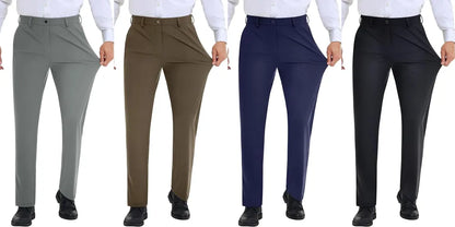 Men's Stretch Dress Pants with Expandable Waist