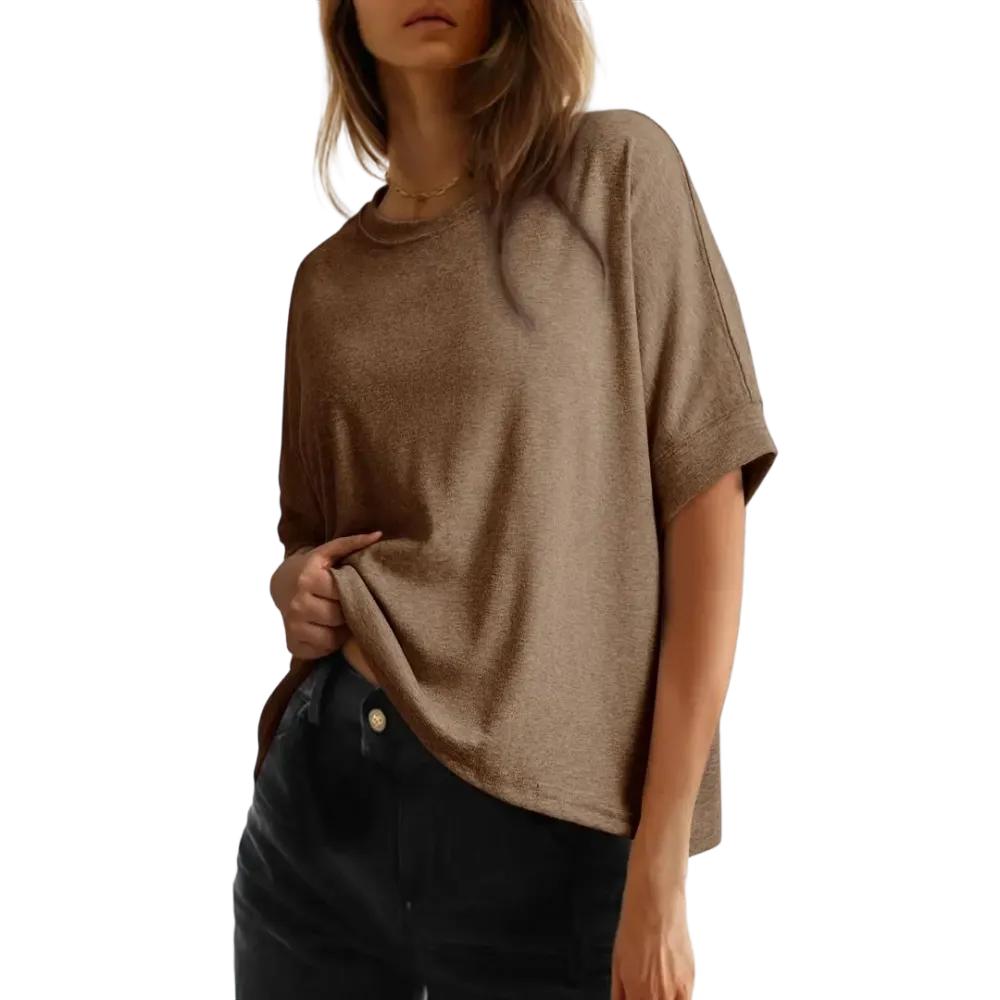 🔥Women'S Tops For Women 2026 Loose Oversized Basic Tee Comfortable Soft Fabric Flattering Fit