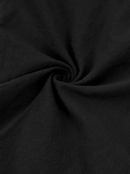 Men's Linen Casual Long Sleeve Polo Shirt