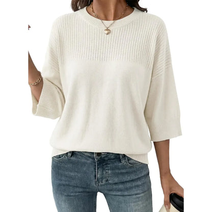 Women‘s Half Sleeve Casual Oversized Trendy Sweaters
