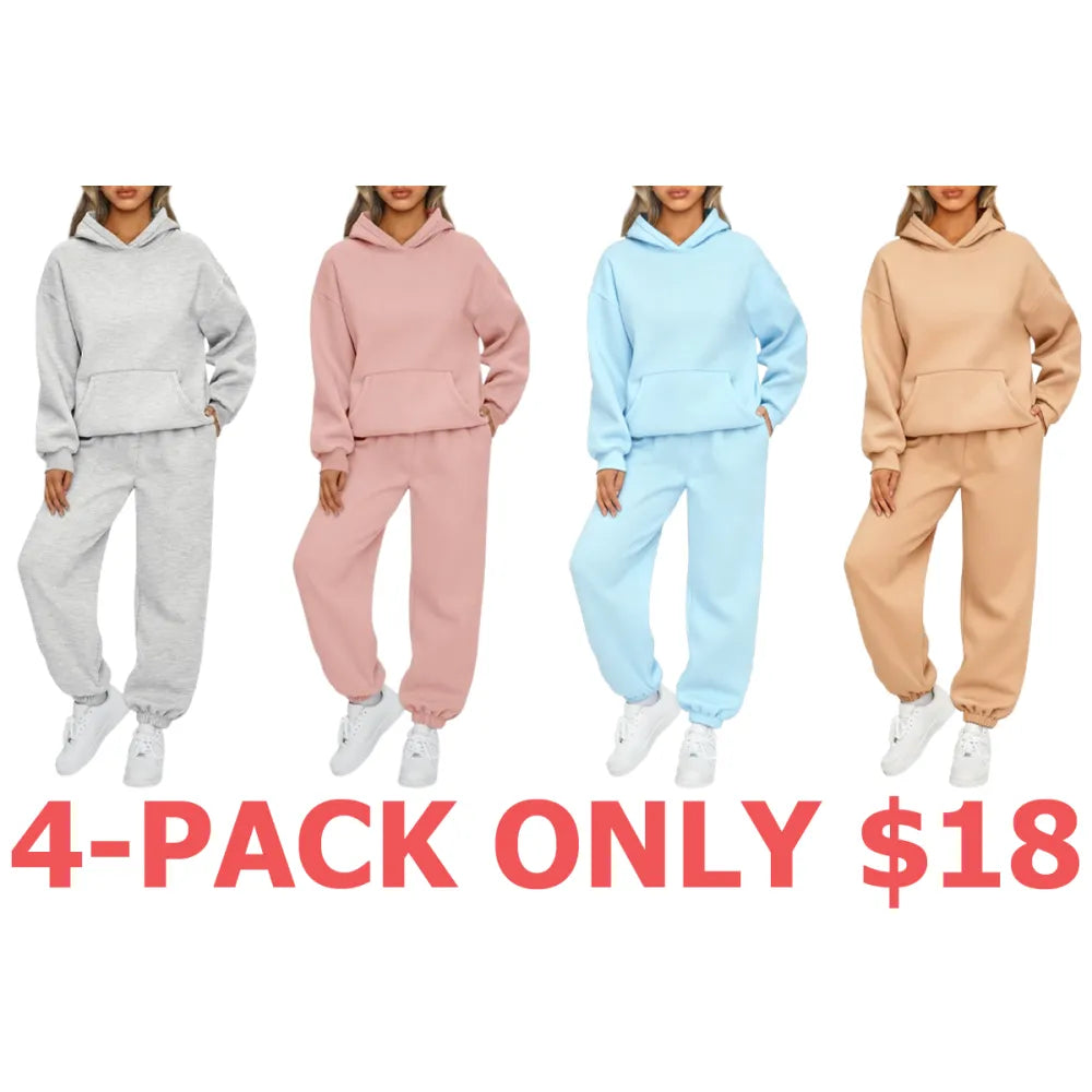 Womens 2 Piece Outfits Lounge Hoodie Sweatsuit