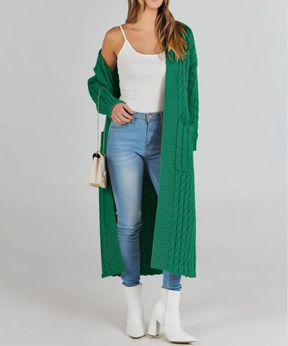 Women's Long Cardigan 2024 Oversized Coat Long Sleeve Open Cardigan Knitted Extra Long Coat Autumn Fashion Jacket Clothes