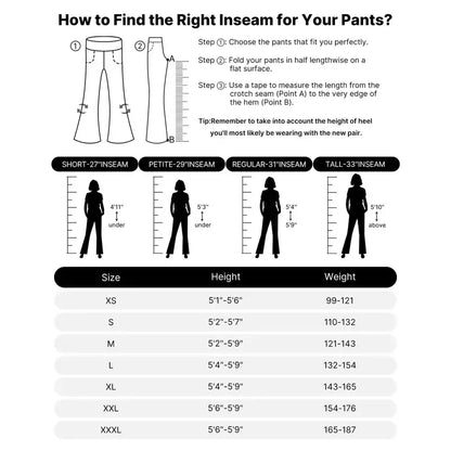 Women's 8-Piece Set Wide-Leg Pants with Pockets