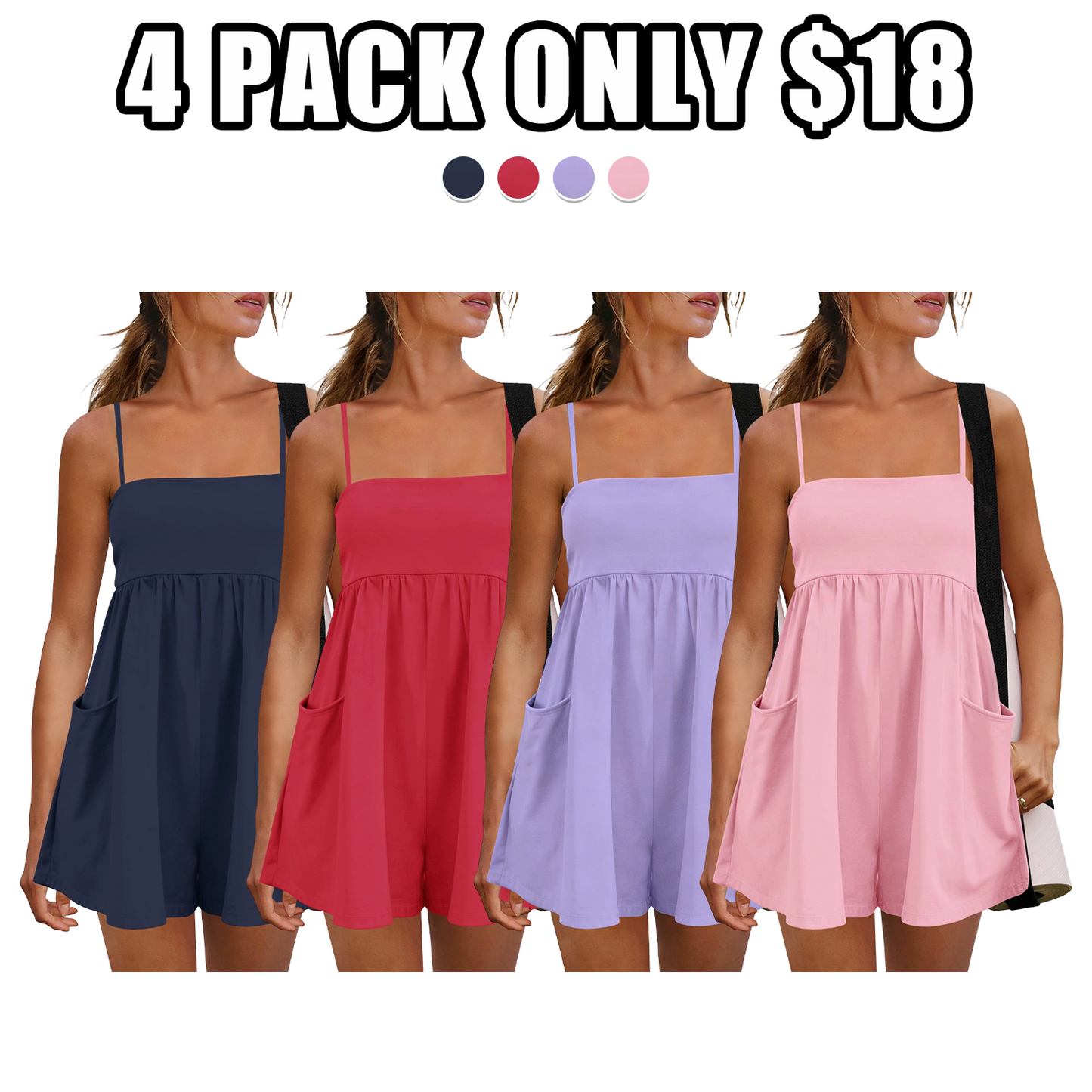 Women's Summer Cotton One Piece Jumpsuit