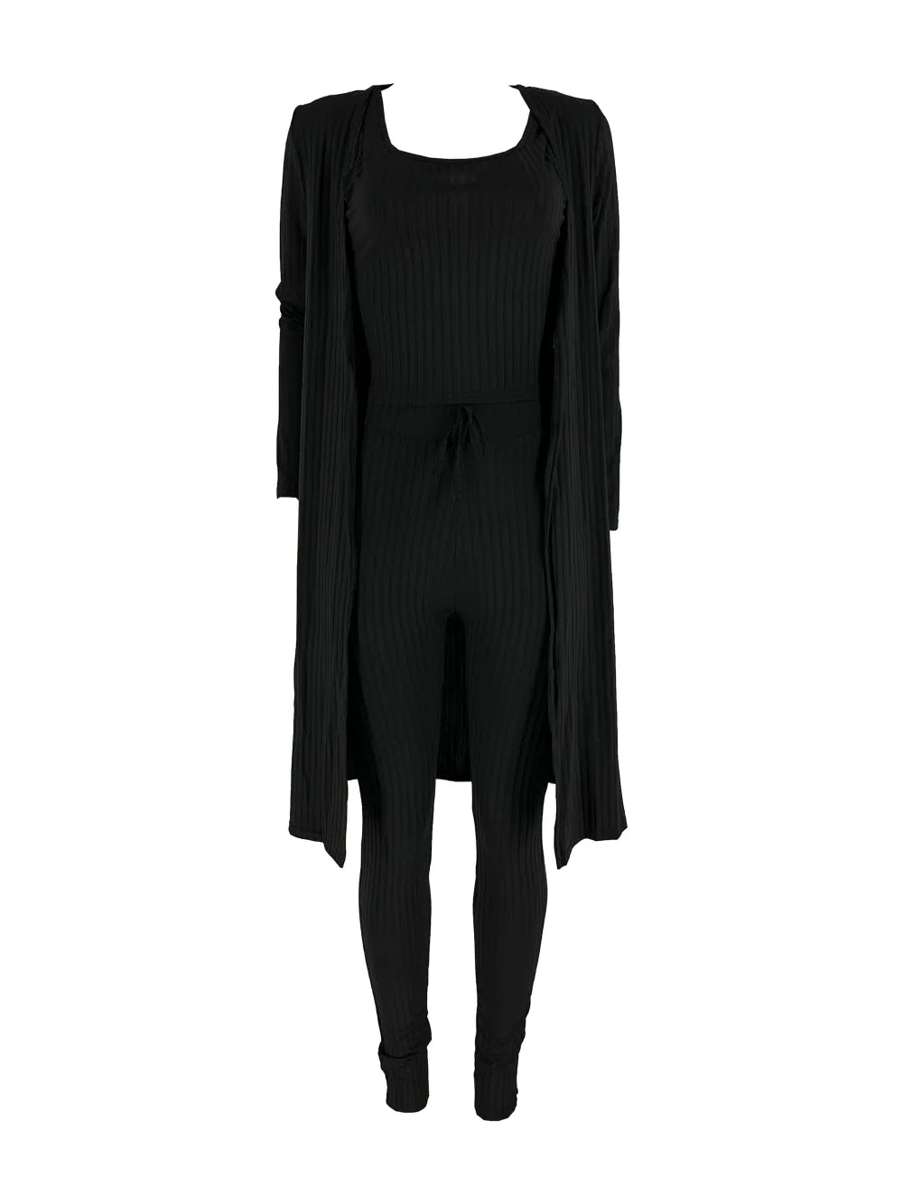 Women 3 Piece Wide Leg Pants Set Casual Long Sleeve Jacket Cardigan With Solid Tank Pants Set Dinner Suit Women