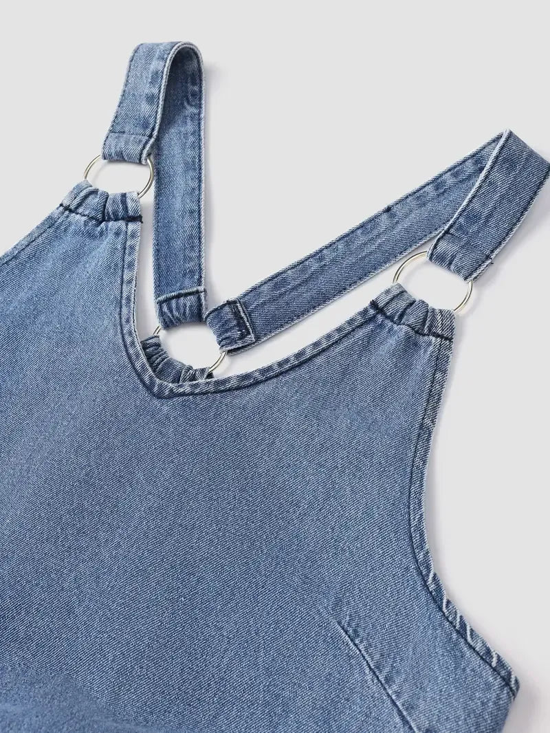 Women’s Sleeveless Denim Maxi Dress