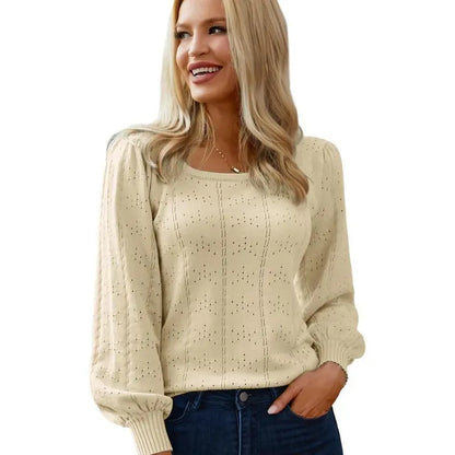 Womens Sweaters 2025 Trendy Puff Sleeve Tops