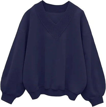 V Neck Oversize Sweatshirts