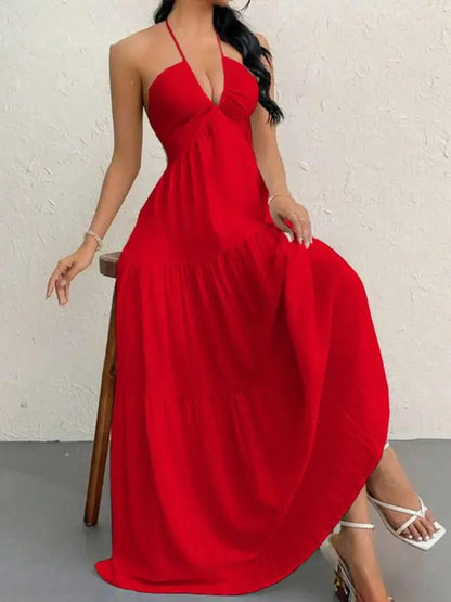Women's Plain Dress, Summer Clothes Women, Casual Basic Loose Fit Sleeveless Dress for Beach Holiday Vacation