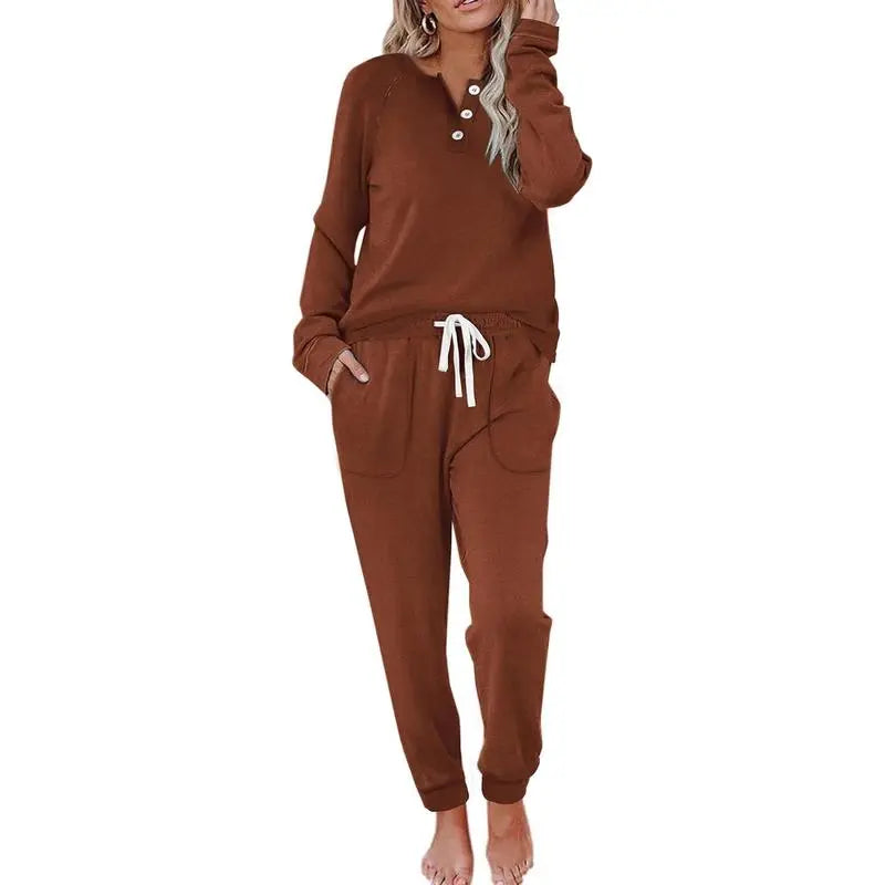 Two Piece Outfits for Women Lounge Sets Button Down Sweatshirt Sweatpants Sweatsuits Set