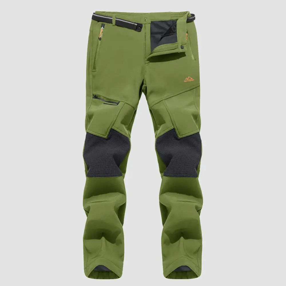 Men's Fleece-Lined Winter Ski Pants – Water-Resistant with 4 Zip Pockets