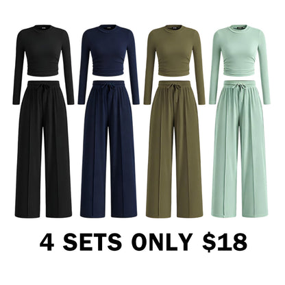 2-Piece Ribbed Knit Lounge Set