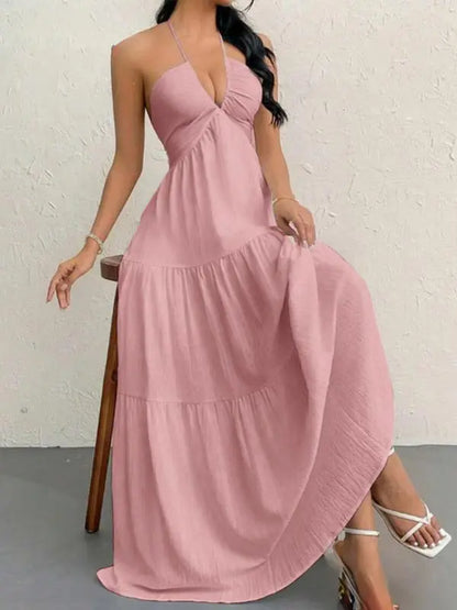 Women's Plain Dress, Summer Clothes Women, Casual Basic Loose Fit Sleeveless Dress for Beach Holiday Vacation
