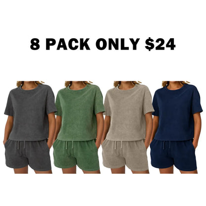 Women's Y2K Fade Craft Acid Wash 2-Piece Set