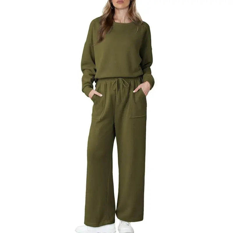 Women's Cotton 2 Piece Outfits Sweatsuit Casual