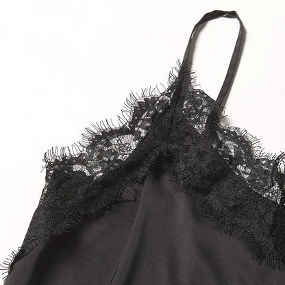 Lace Trim Satin Camisole