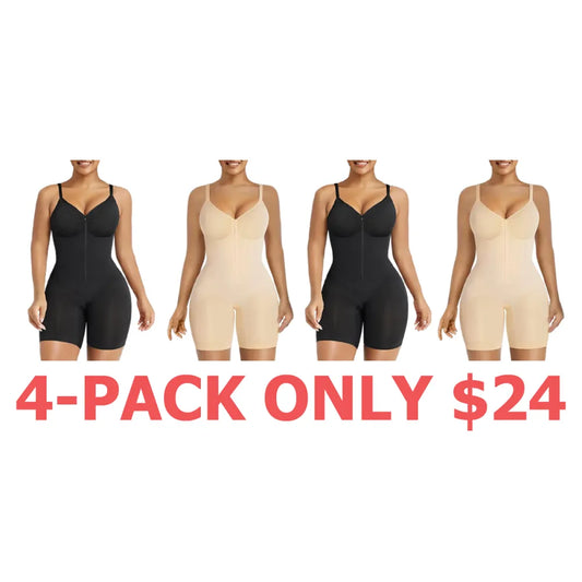 Shapewear for Women Tummy Control Bodysuits Zip-Up Comfort Ultra Stretch Fabric Customizable Fit Breathable Mesh Design Comfortable Fit