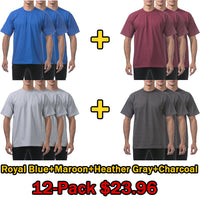 Royal Blue*3+ Maroon*3+Heather Gray*3+Charcoal*3