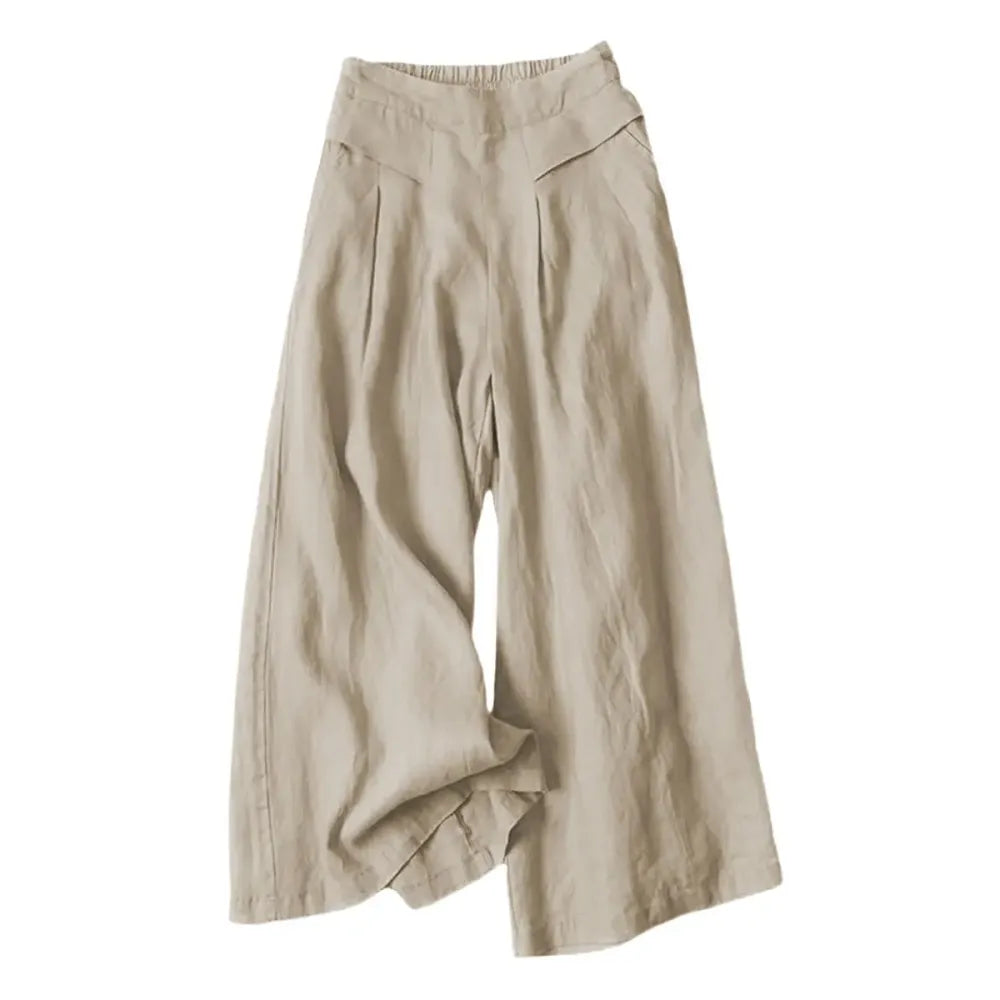 Women's Cotton Linen Culottes Pants