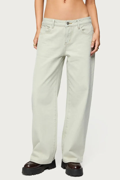 ⚡Last day only $29.9🔥 Raelynn Washed Low Rise Baggy Jeans