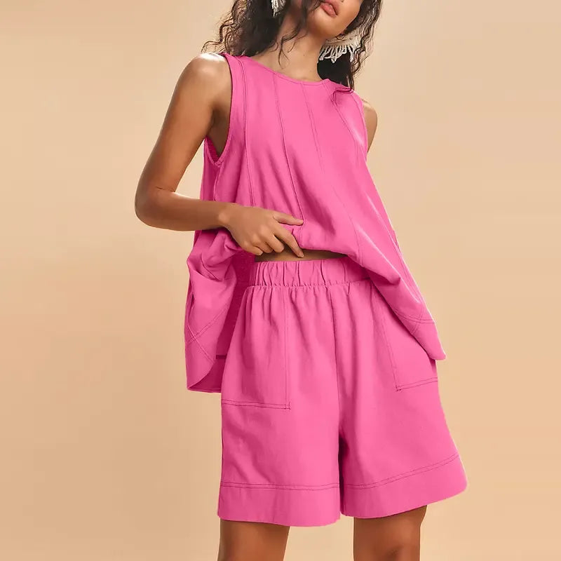Women's Two Piece Outfit Cotton Matching Set