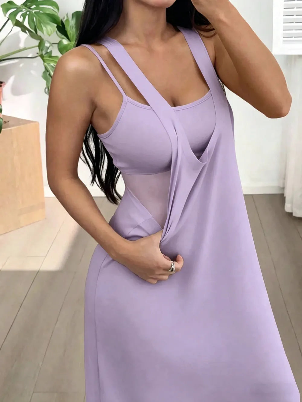 Heather Tank Top & Cutout Maxi Dress Set