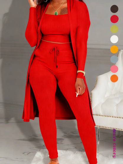 Women's Plain Long Sleeve Open Front Cardigan