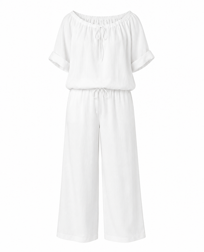 ⏳Time-Limited Special⏰Women's Drawstring Top & Pants 2-Piece Set – Relaxed Fit