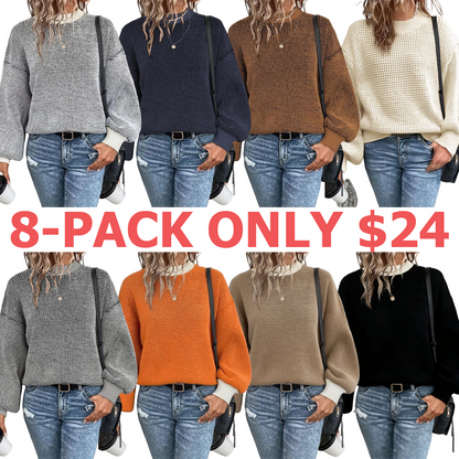 Women's Colorblock Drop Shoulder Sweater
