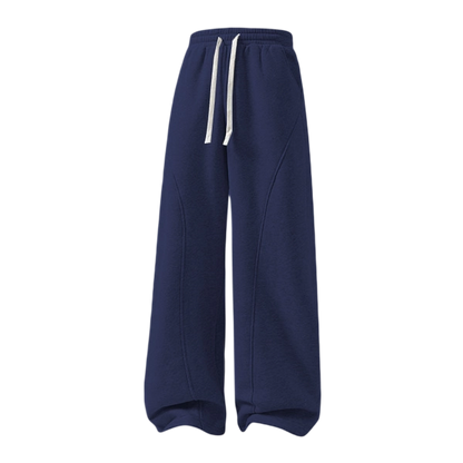 Men'S Fleece Thermal Lined Sweatpants Oversize Drawstring Waist Casual Loose Pants For Fall Winter School Season Daily Wear