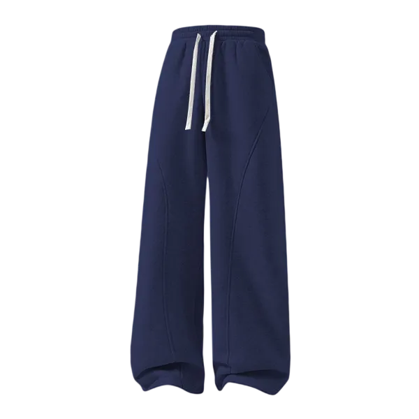 Men'S Fleece Thermal Lined Sweatpants Oversize Drawstring Waist Casual Loose Pants For Fall Winter School Season Daily Wear