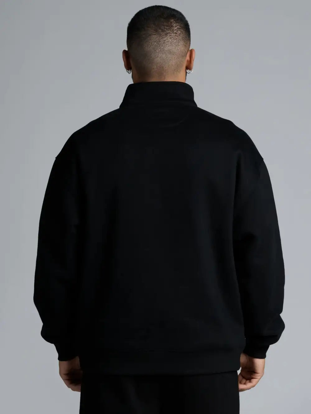Basic quarter-zip turtleneck sweater set