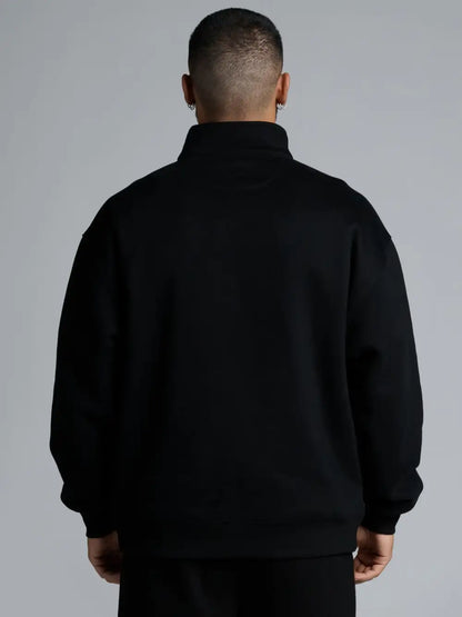Basic quarter-zip turtleneck sweater set