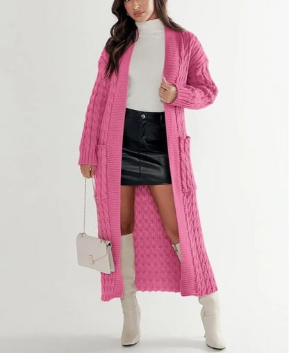Women's Long Cardigan 2024 Oversized Coat Long Sleeve Open Cardigan Knitted Extra Long Coat Autumn Fashion Jacket Clothes