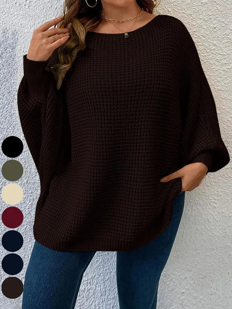 Fall Outfits, Casual Long Sleeve Jumper for Fall, Women's Plus Clothing for Daily Wear