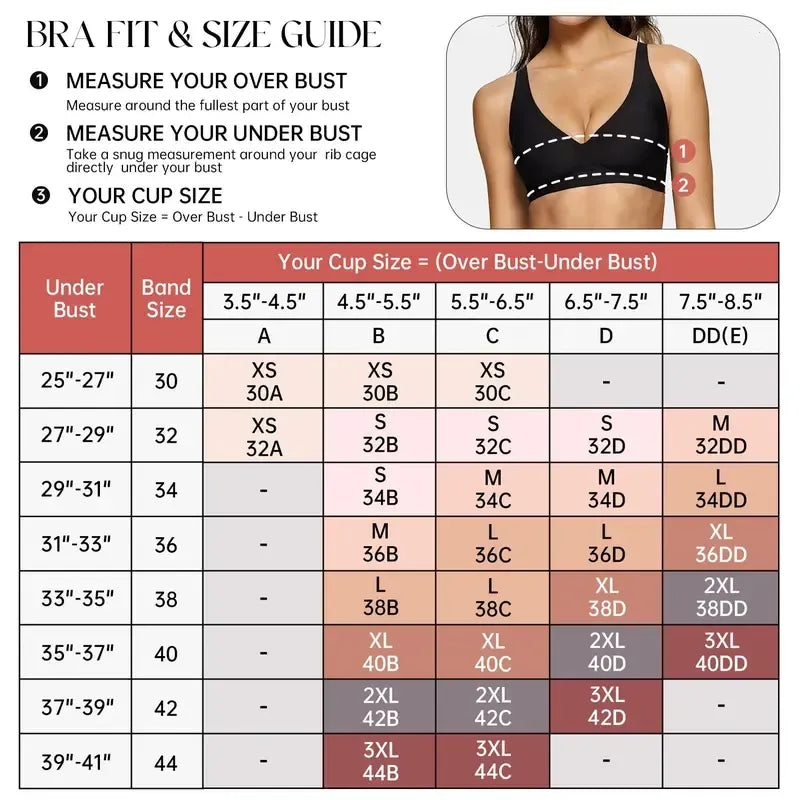 Women Wireless Seamless Bras Deep V No Underwire Push Up Bras