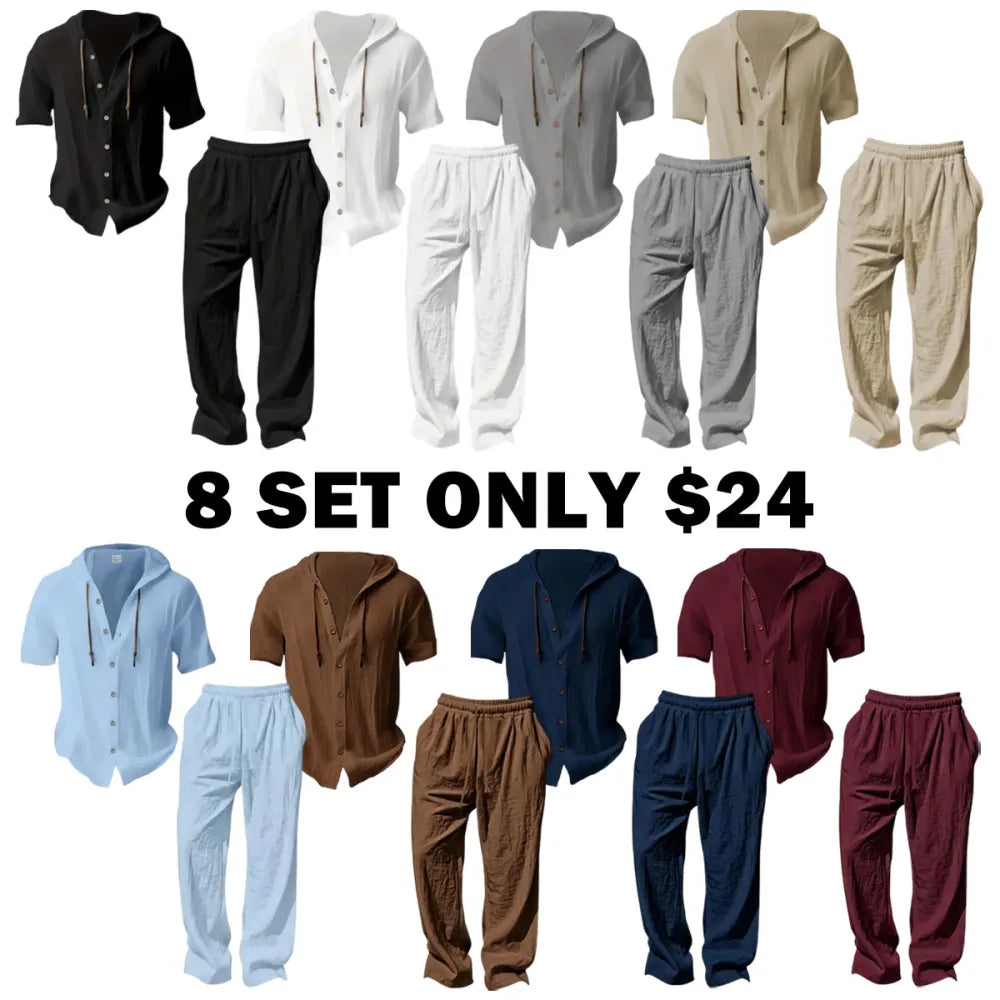 Men’s lightweight two-piece set with a hood